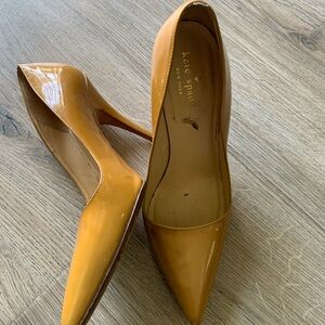 kate spade Yellow Patent Pointed Toe Stiletto Pumps